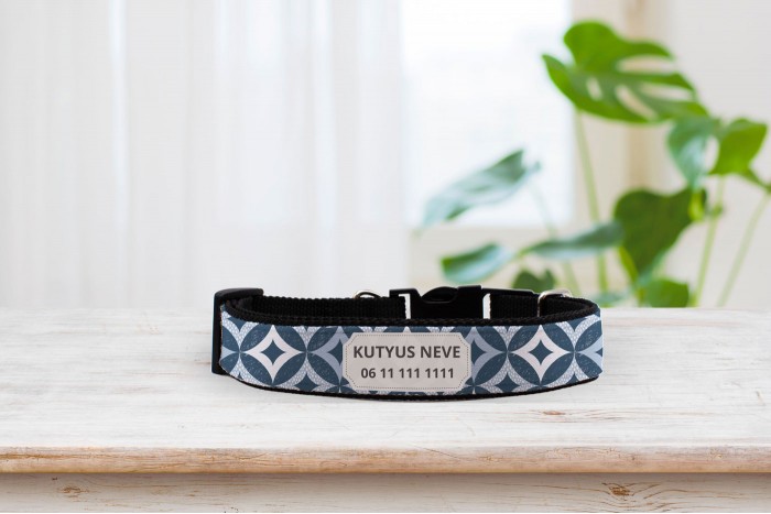 egyedi nyakörv modern geometrikus mintával - állítható 2