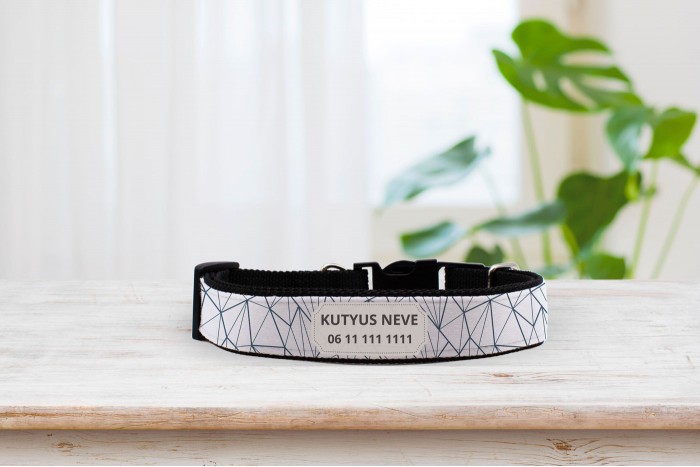 egyedi nyakörv modern geometrikus mintával - állítható 2