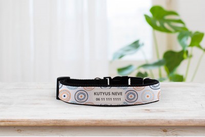 Egyedi nyakörv modern virágos mintával - állítható