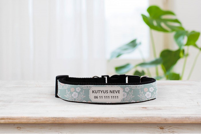 egyedi nyakörv modern virágos mintával - állítható 2