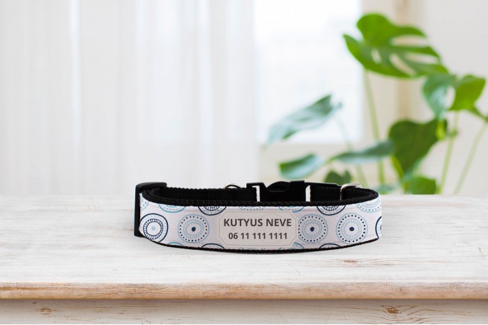 egyedi nyakörv modern virágos mintával - állítható 2