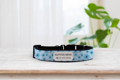 Egyedi nyakörv modern virágos mintával - állítható