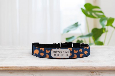 Egyedi nyakörv modern virágos mintával - állítható