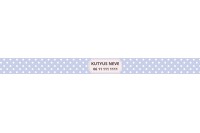 egyedi pöttyös nyakörv pasztell-lila színben - állítható 3