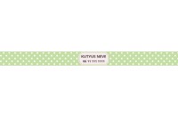 egyedi pöttyös nyakörv pasztellzöld színben - állítható 3