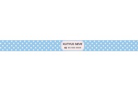 egyedi pöttyös nyakörv pasztellkék színben - állítható 3