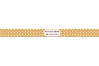 egyedi pöttyös nyakörv pasztell-sárga színben - állítható 3