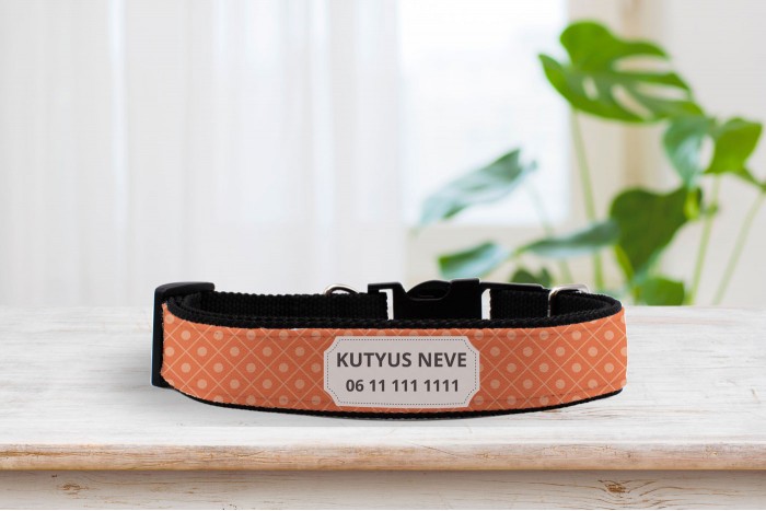 retro mintás nyakörv - állítható 2