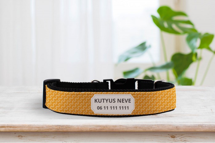 retro mintás nyakörv - állítható 2