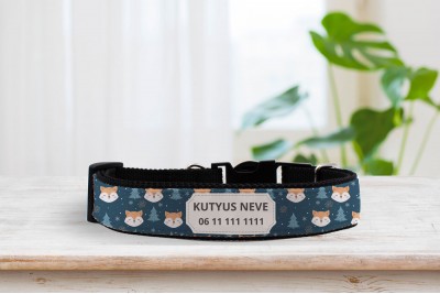 Egyedi rókás nyakörv - állítható
