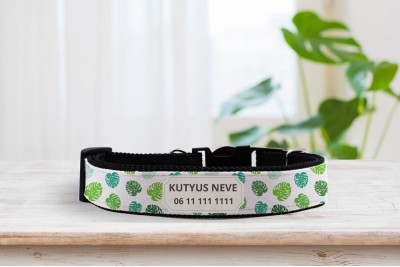 Egyedi nyakörv trópusi mintával - állítható