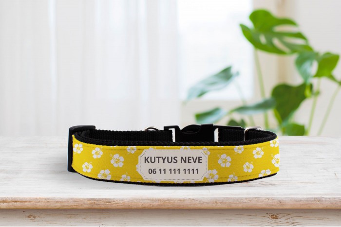 egyedi nyakörv trópusi mintával - állítható 2