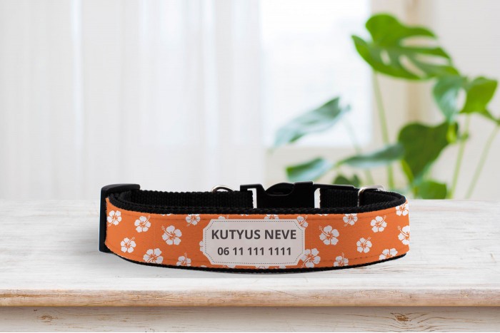 egyedi nyakörv trópusi mintával - állítható 2