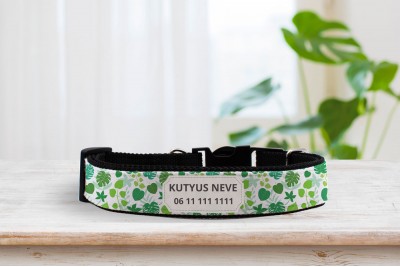 Egyedi nyakörv trópusi mintával - állítható