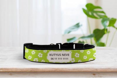 Egyedi nyakörv trópusi mintával - állítható