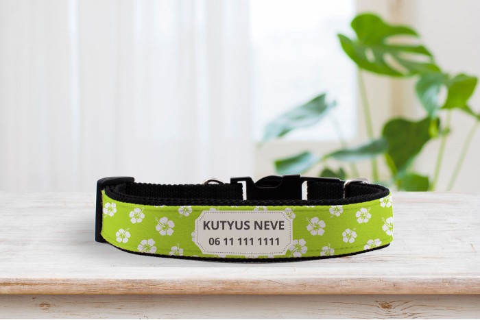 egyedi nyakörv trópusi mintával - állítható 2