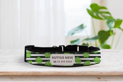 Egyedi nyakörv trópusi mintával - állítható