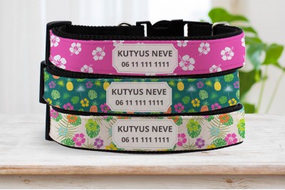 Trópusi mintás nyakörvek