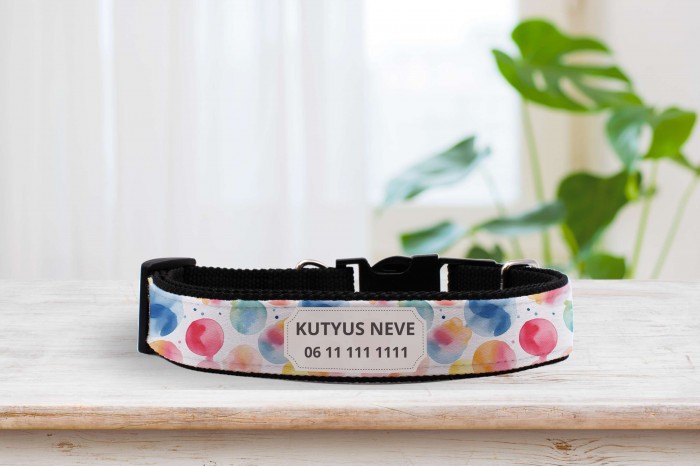 egyedi nyakörv vízfesték mintával - állítható 2