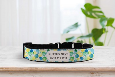 Egyedi nyakörv vízfesték mintával - állítható 