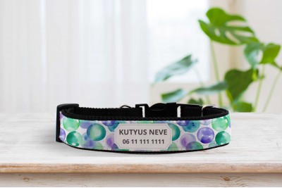 Egyedi nyakörv vízfesték mintával - állítható 