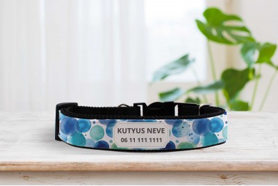 Egyedi nyakörv vízfesték mintával - állítható 