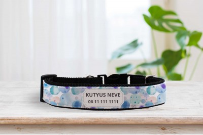 Egyedi nyakörv vízfesték mintával - állítható 