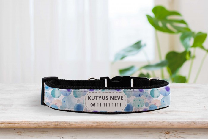 egyedi nyakörv vízfesték mintával - állítható 2