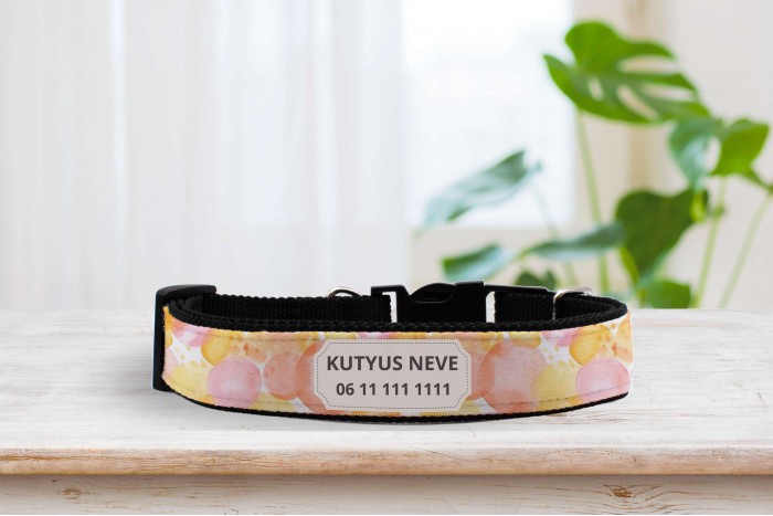 egyedi nyakörv vízfesték mintával - állítható 2