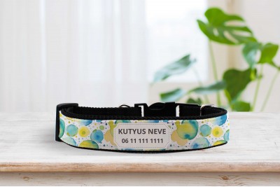 Egyedi nyakörv vízfesték mintával - állítható 