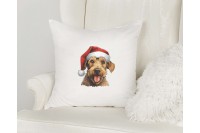 karácsonyi airedale terrier mintás párna 6