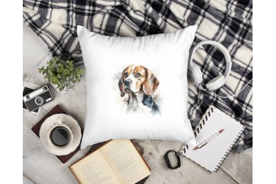 Beagle mintás párna