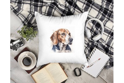 Beagle mintás párna