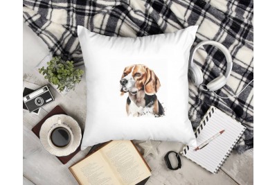 Beagle mintás párna