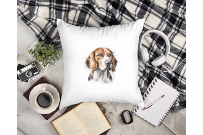 Beagle mintás párna