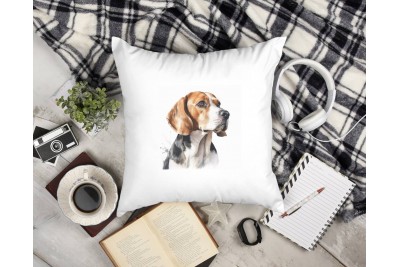 Beagle mintás párna