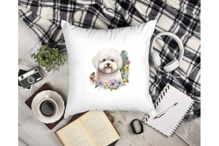 bichon mintás párna 2