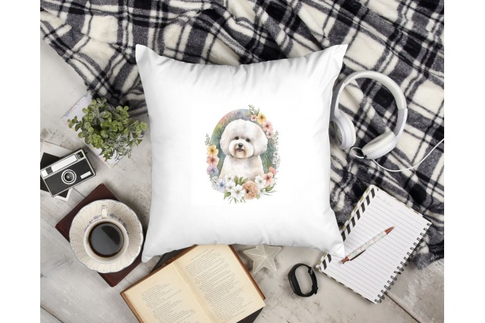 bichon mintás párna 2