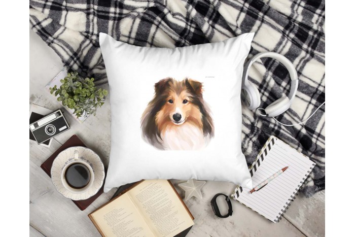 skót juhászkutya mintás párna 2