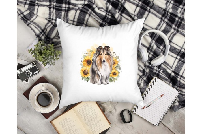 skót juhászkutya mintás párna 2
