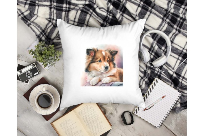 skót juhászkutya mintás párna 2