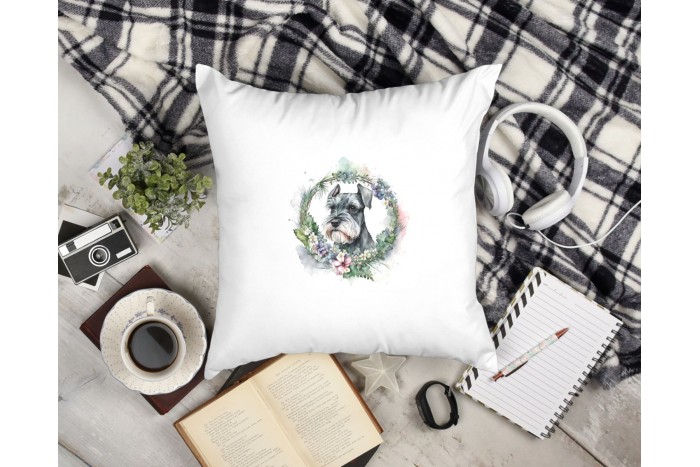 schnauzer mintás párna 2