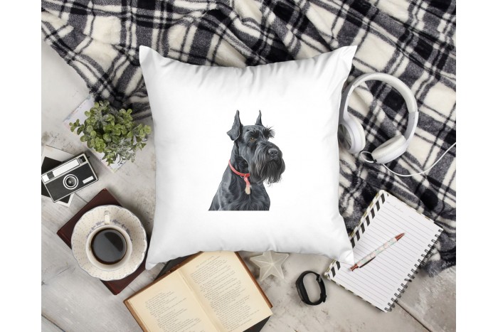 schnauzer mintás párna 2