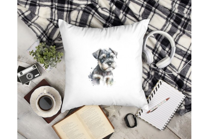 schnauzer mintás párna 2