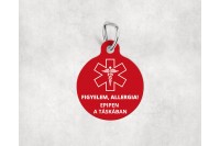 epipen a táskában - allergiára felhívó táskadísz - jelölő - fehér 3