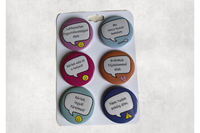 krónikus fájdalom kitűző szett 2