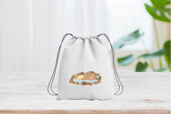 capybara mintás zsinóros tornazsák 2