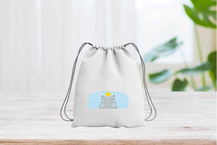 capybara mintás zsinóros tornazsák 2